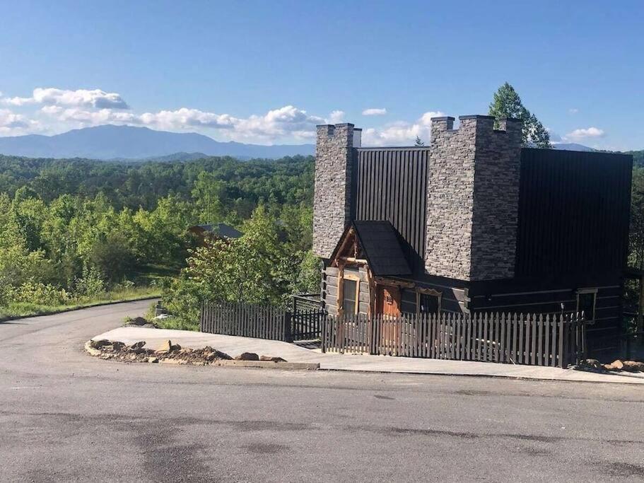 The Log Castle~Stunning Mountain Views~Hot Tub Villa Sevierville Eksteriør bilde